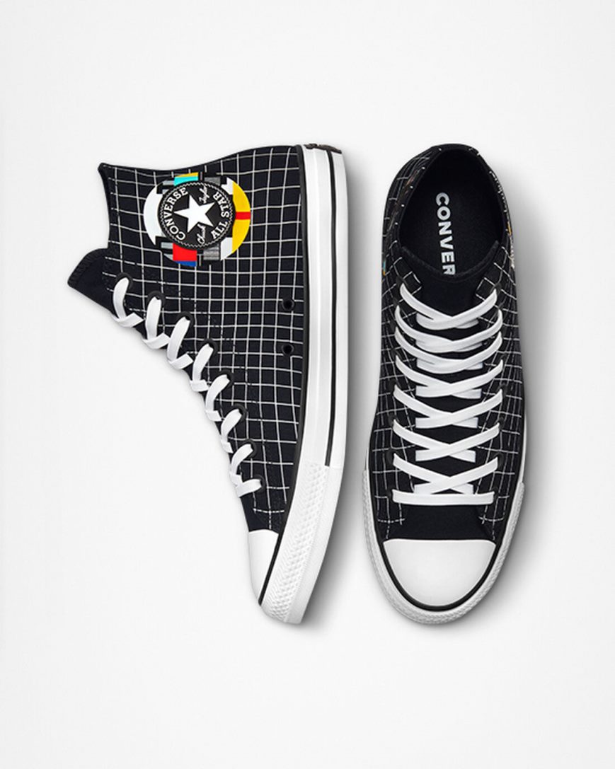 Tenisi Inalti Barbati Converse Chuck Taylor All Star Color Grid Albi Colorati Maro | RO ZYKHV427